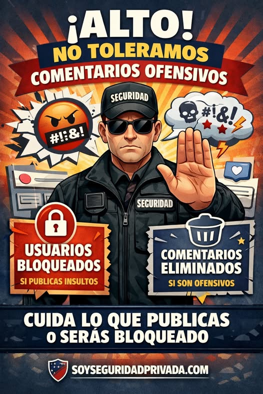 NO TOLERAMOS COMENTARIOS OFENSIVOS O DESPECTIVOS